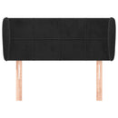 vidaXL fekete bársony fejtámla szárnyakkal 103x23x78/88 cm