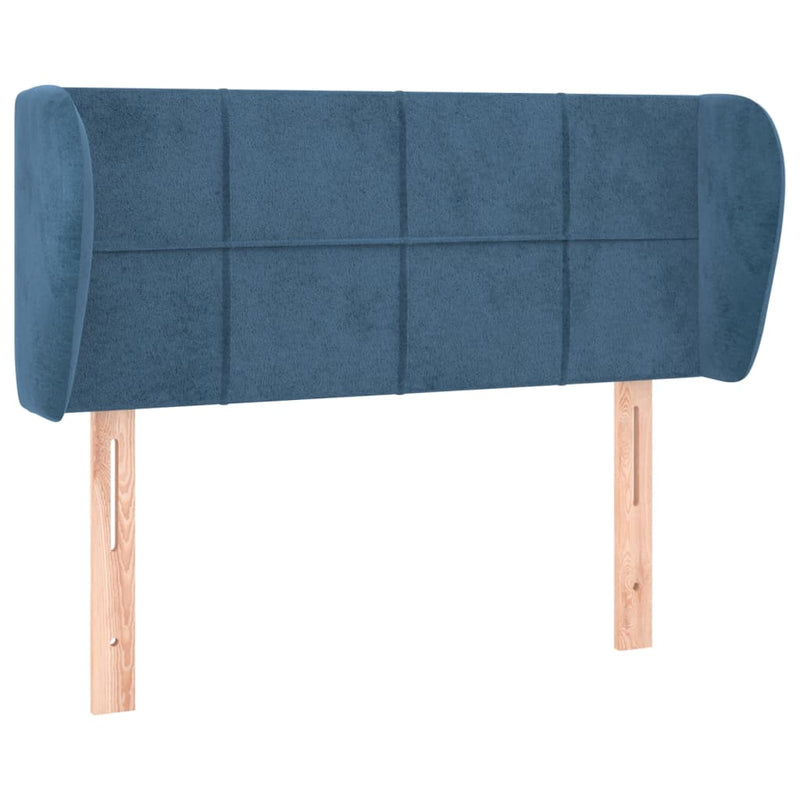 vidaXL sötétkék bársony fejtámla 103x23x78/88 cm
