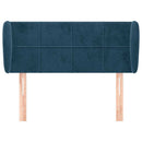 vidaXL sötétkék bársony fejtámla 103x23x78/88 cm