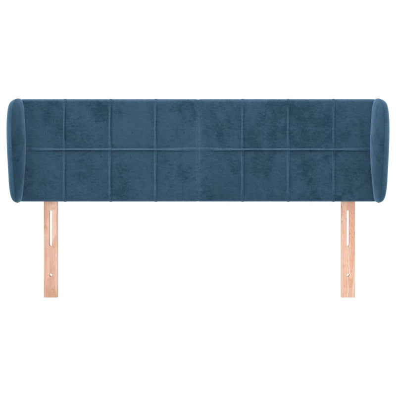 vidaXL sötétkék bársony fejtámla 147x23x78/88 cm