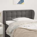 vidaXL szürke műbőr szárnyas fejtámla szárnyakkal 93x23x78/88 cm