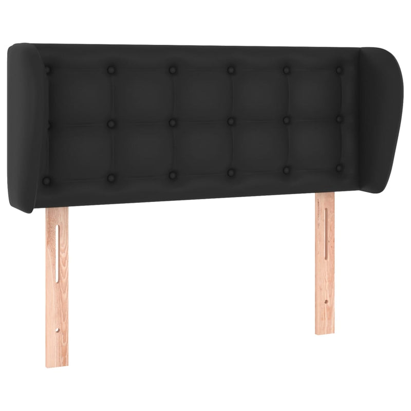 vidaXL fekete műbőr szárnyas fejtámla 103x23x78/88 cm