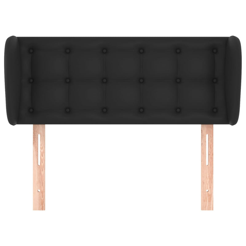 vidaXL fekete műbőr szárnyas fejtámla 103x23x78/88 cm