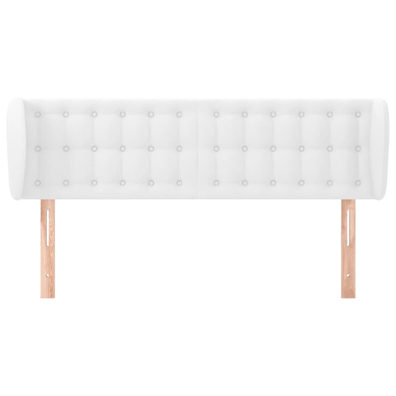 vidaXL fehér műbőr szárnyas fejtámla 147x23x78/88 cm