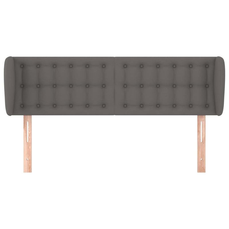 vidaXL szürke műbőr szárnyas fejtámla 147x23x78/88 cm