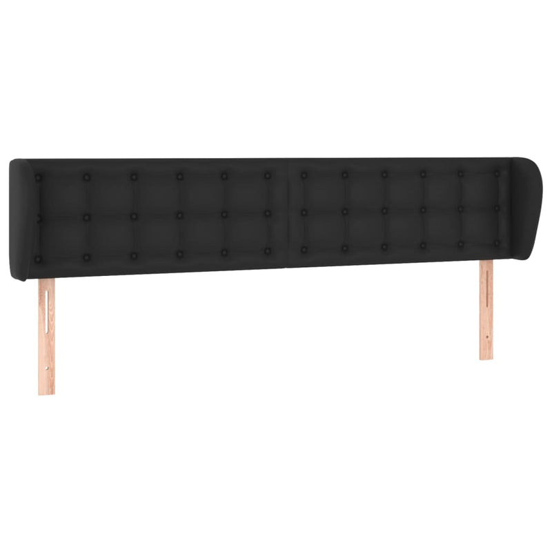 vidaXL sötéts műbőr szárnyas fejtámla 183x23x78/88 cm