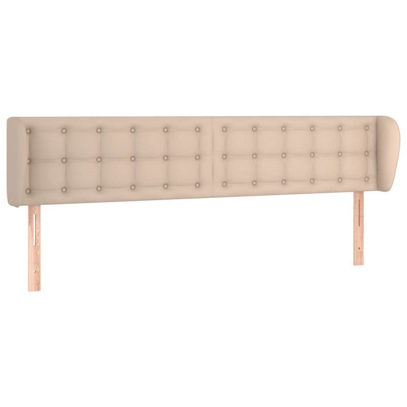 vidaXL cappuccino műbőr szárnyas fejtámla 203x23x78/88 cm