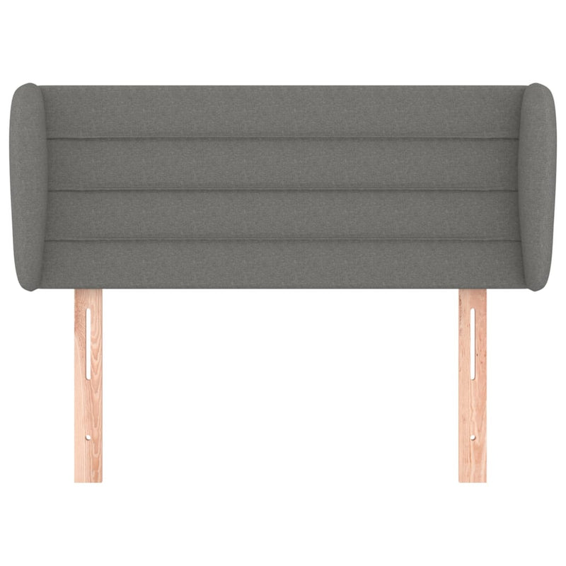 vidaXL sötétszürke szövet fejtámla szárnyakkal 83x23x78/88 cm