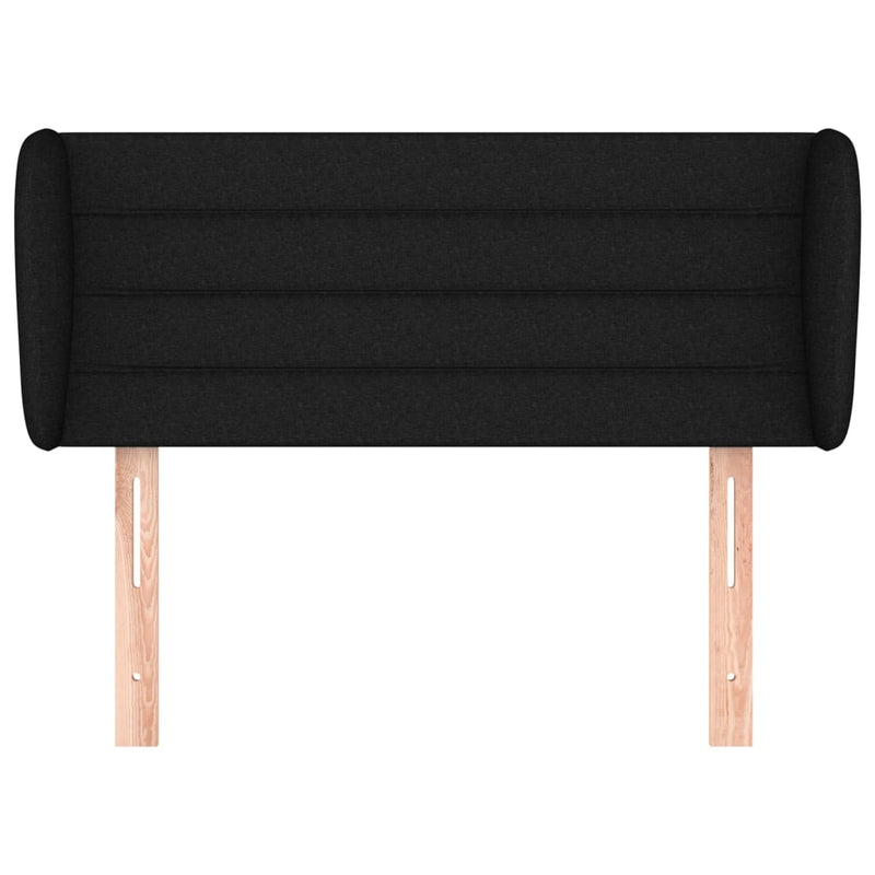vidaXL fekete szövet fejtámla szárnyakkal 93x23x78/88 cm