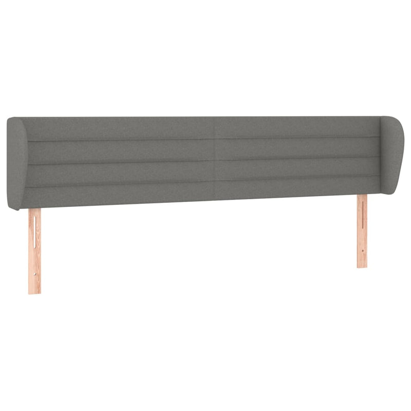 vidaXL sötétszürke szövet fejtámla szárnyakkal 203x23x78/88 cm
