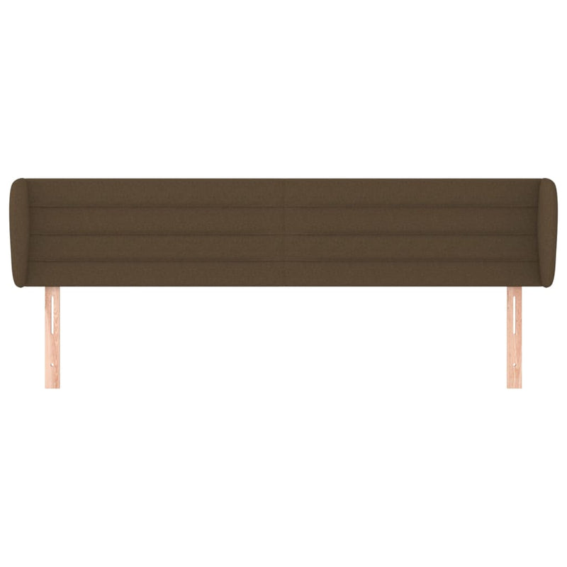 vidaXL sötétbarna szövet fejtámla szárnyakkal 203x23x78/88 cm