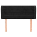 vidaXL fekete bársony fejtámla szárnyakkal 93x23x78/88 cm