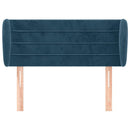 vidaXL sötétkék bársony fejtámla 103x23x78/88 cm