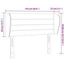vidaXL sötétkék bársony fejtámla 103x23x78/88 cm