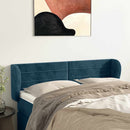 vidaXL sötétkék bársony fejtámla 147x23x78/88 cm