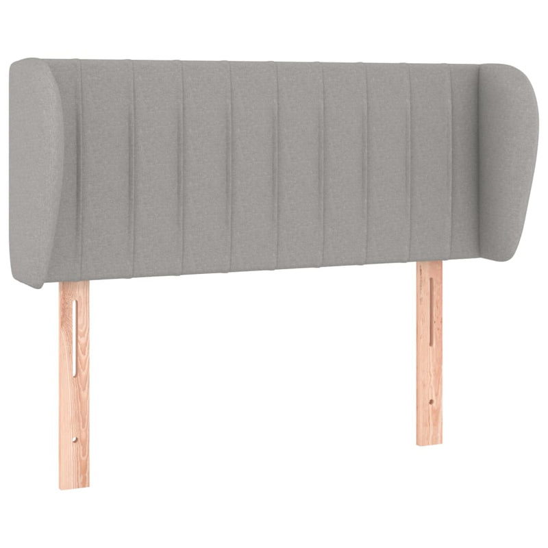 vidaXL világosszürke szövet fejtámla szárnyakkal 83x23x78/88 cm