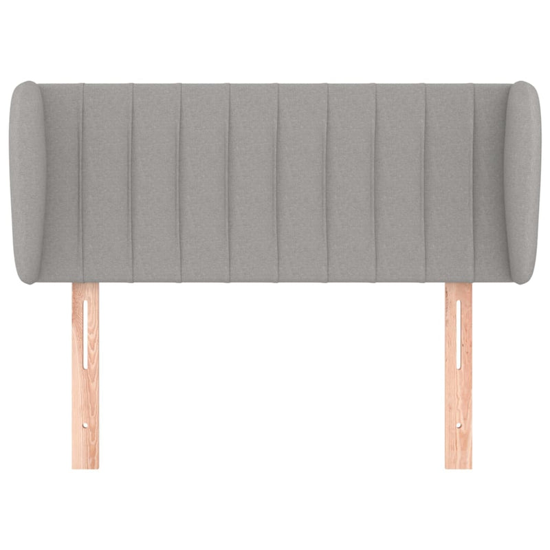 vidaXL világosszürke szövet fejtámla szárnyakkal 83x23x78/88 cm