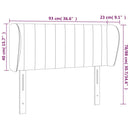 vidaXL sötétbarna szövet fejtámla 93x23x78/88 cm
