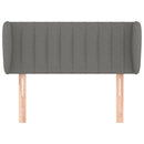 vidaXL sötétszürke szövet fejtámla szárnyakkal 103x23x78/88 cm