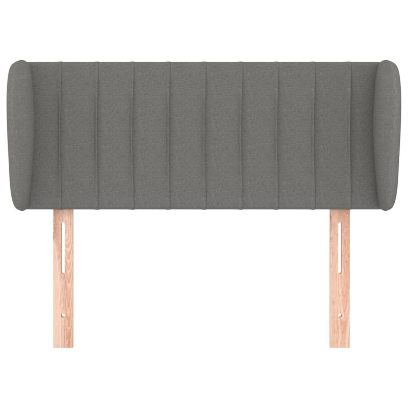 vidaXL sötétszürke szövet fejtámla szárnyakkal 103x23x78/88 cm
