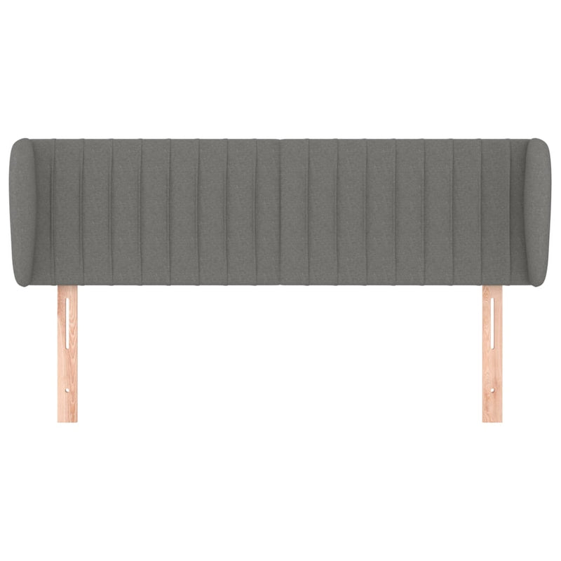 vidaXL sötétszürke szövet fejtámla szárnyakkal 147x23x78/88 cm