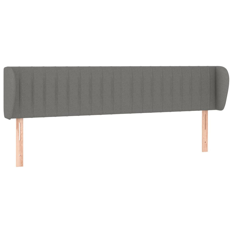 vidaXL sötétszürke szövet fejtámla szárnyakkal 203x23x78/88 cm