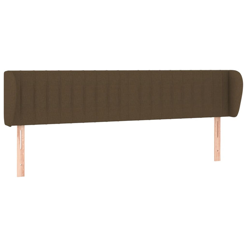 vidaXL sötétbarna szövet fejtámla szárnyakkal 203x23x78/88 cm