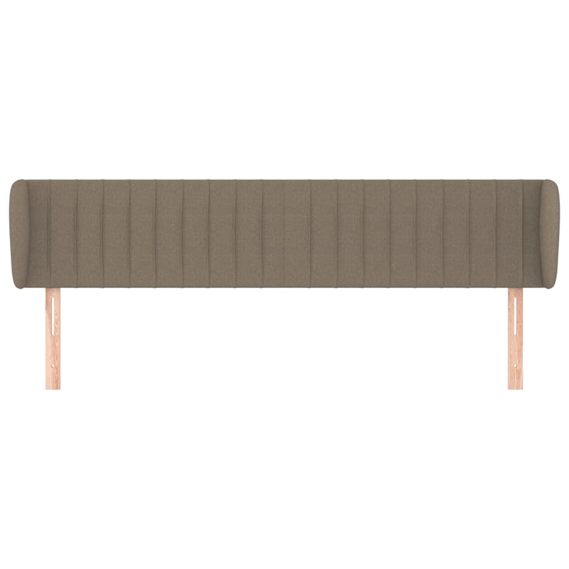 vidaXL tópszínű szövet fejtámla szárnyakkal 203x23x78/88 cm