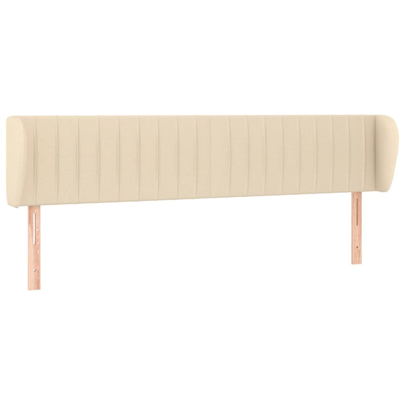 vidaXL krémszínű szövet fejtámla 203x23x78/88 cm