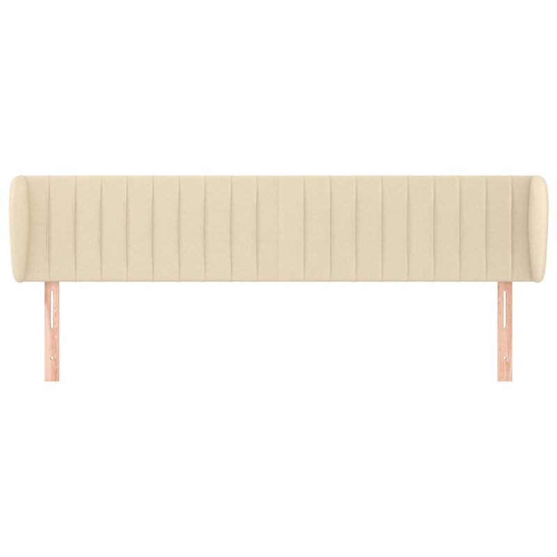 vidaXL krémszínű szövet fejtámla 203x23x78/88 cm