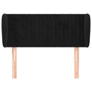 vidaXL fekete bársony fejtámla szárnyakkal 83x23x78/88 cm