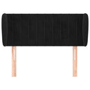 vidaXL fekete bársony fejtámla szárnyakkal 93x23x78/88 cm