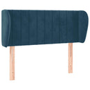 vidaXL sötétkék bársony fejtámla 103x23x78/88 cm