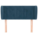 vidaXL sötétkék bársony fejtámla 103x23x78/88 cm