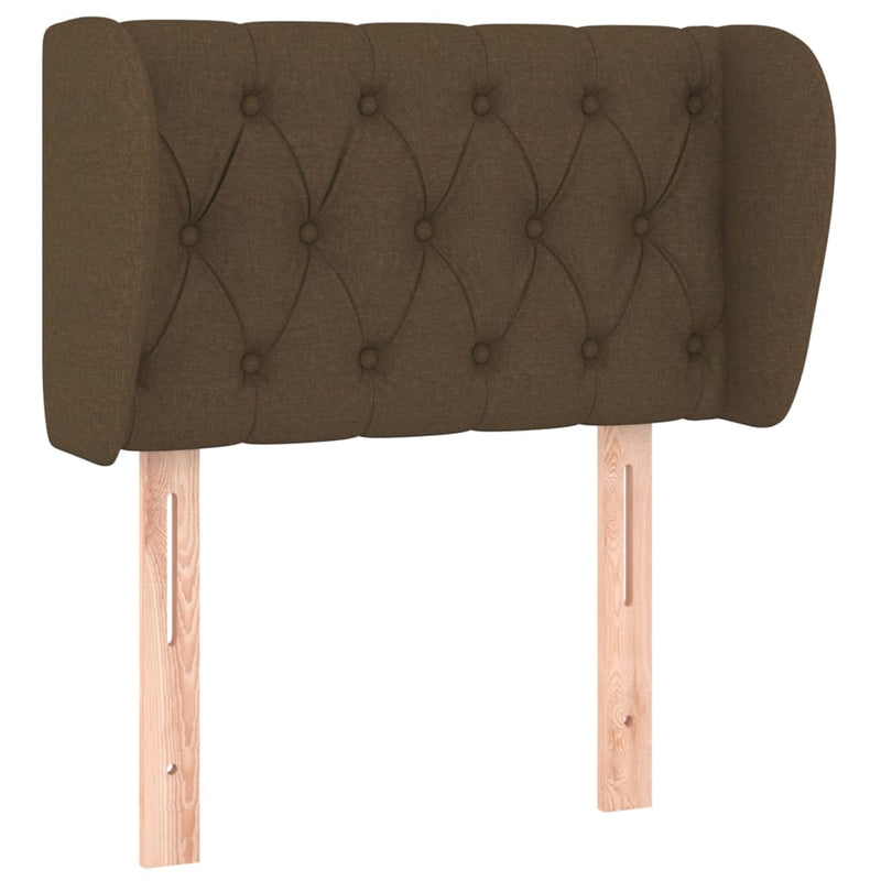 vidaXL sötétbarna szövet fejtámla szárnyakkal 83x23x78/88 cm