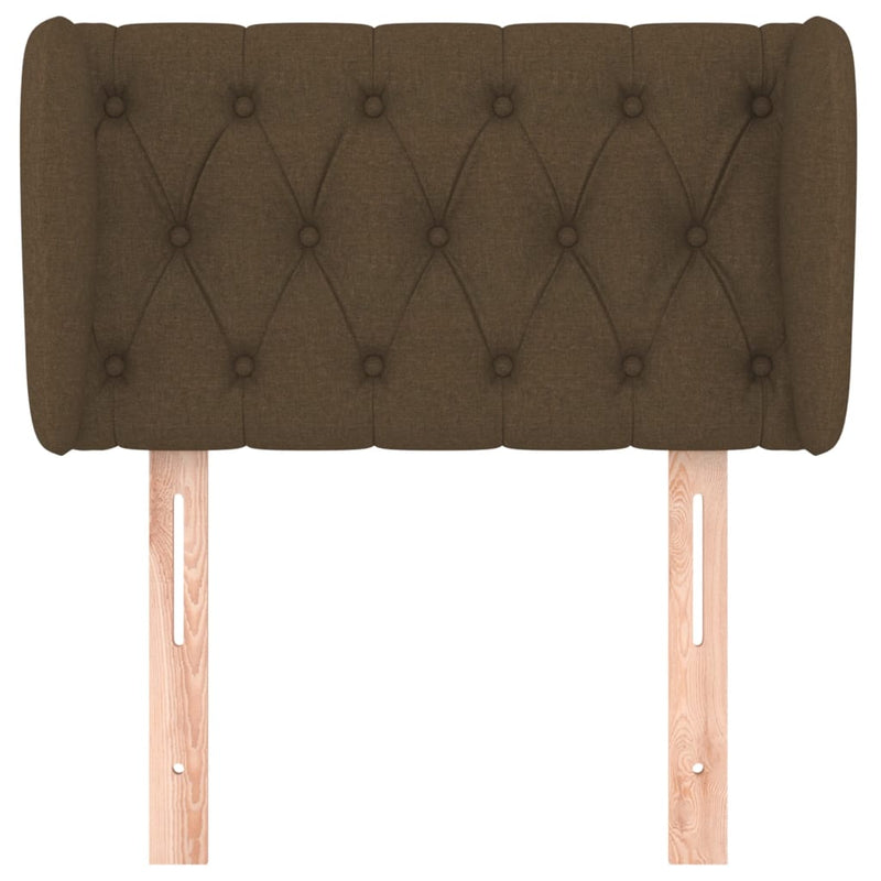vidaXL sötétbarna szövet fejtámla szárnyakkal 83x23x78/88 cm