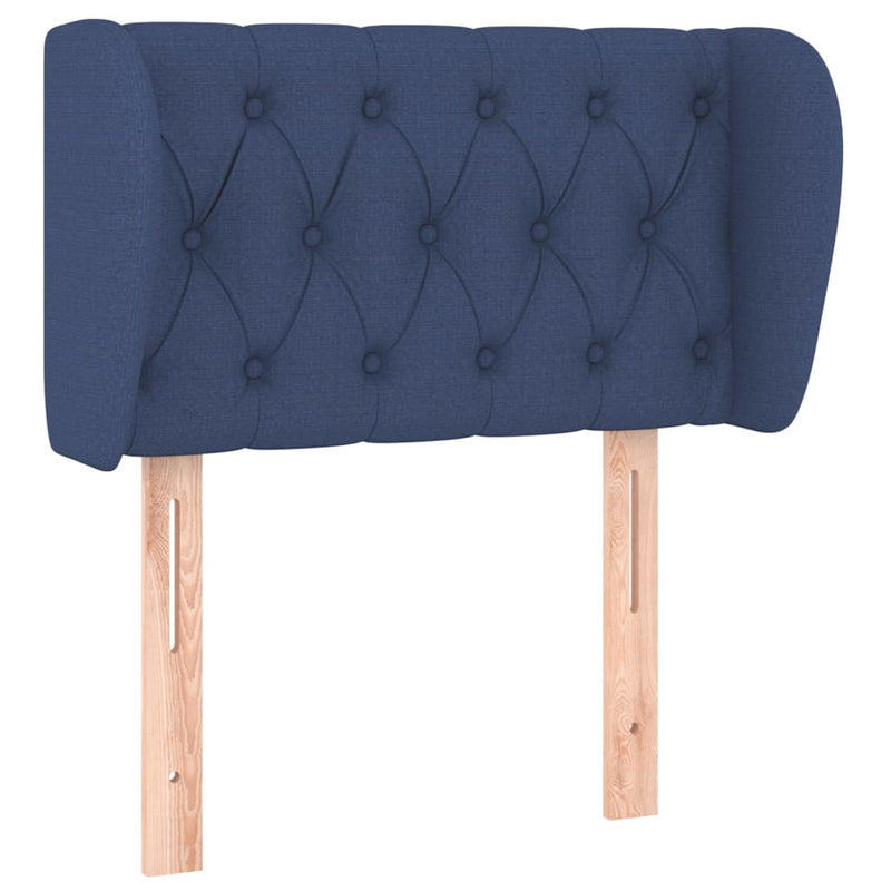 vidaXL kék szövet fejtámla 83x23x78/88 cm