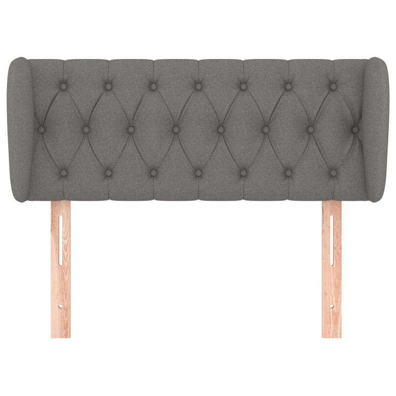 vidaXL sötétszürke szövet fejtámla szárnyakkal 93x23x78/88 cm