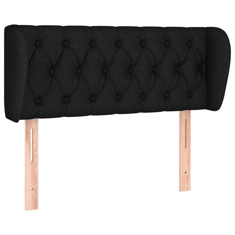 vidaXL fekete szövet fejtámla szárnyakkal 93x23x78/88 cm