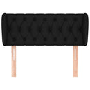 vidaXL fekete szövet fejtámla szárnyakkal 93x23x78/88 cm