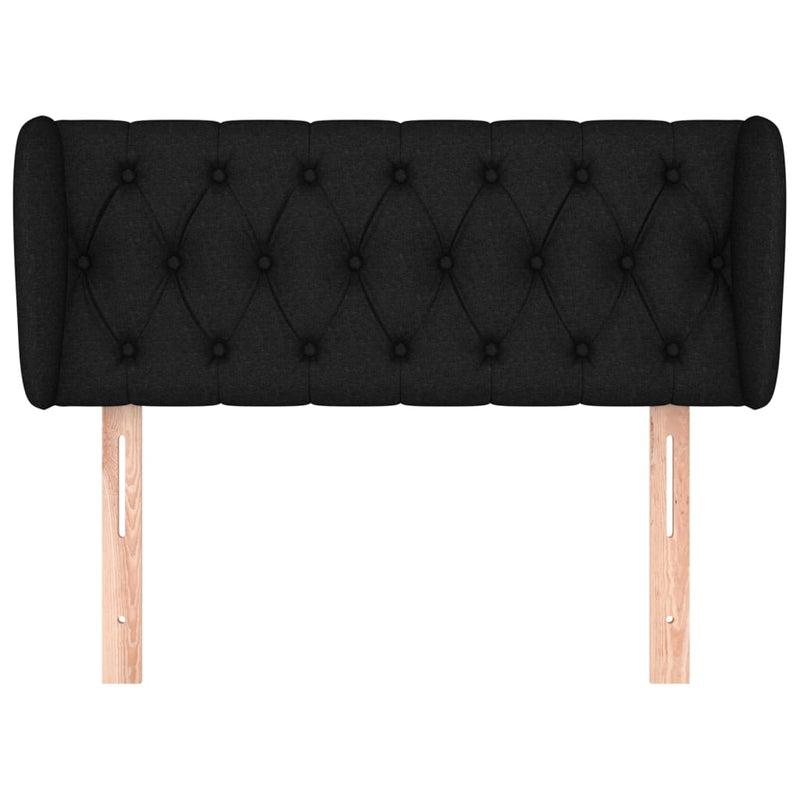 vidaXL fekete szövet fejtámla szárnyakkal 93x23x78/88 cm