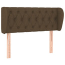 vidaXL sötétbarna szövet fejtámla 93x23x78/88 cm