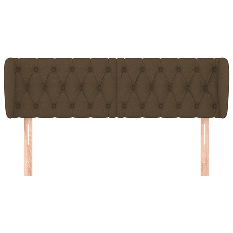 vidaXL sötétbarna szövet fejtámla 147x23x78/88 cm