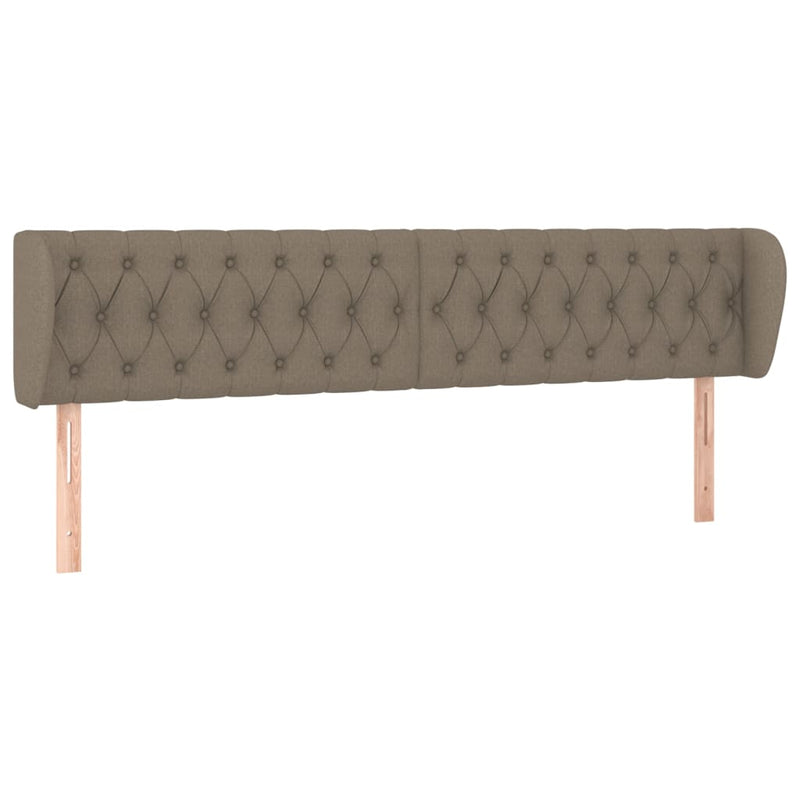 vidaXL tópszínű szövet fejtámla szárnyakkal 203x23x78/88 cm