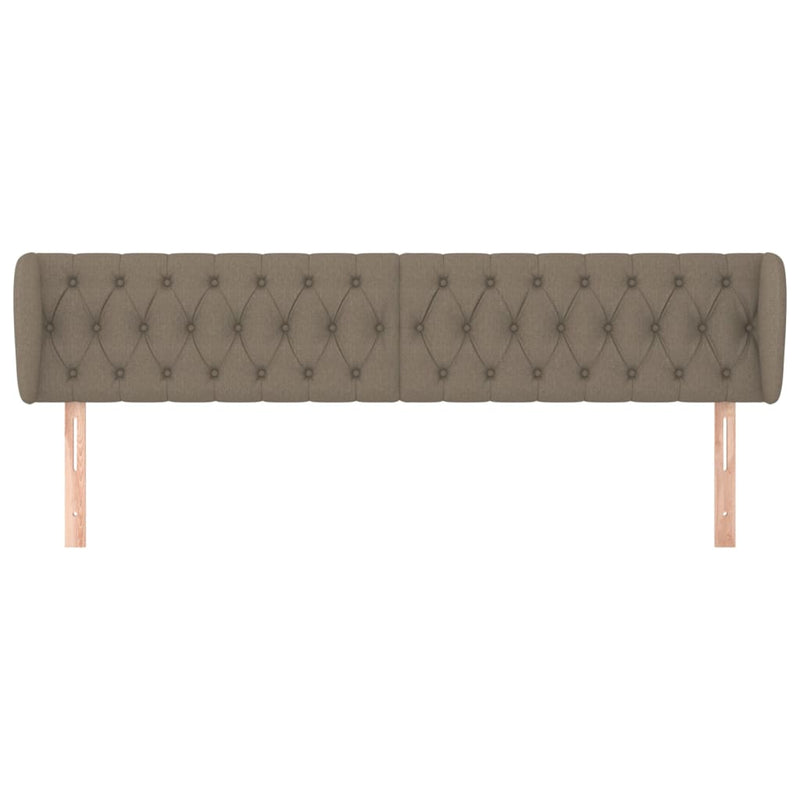 vidaXL tópszínű szövet fejtámla szárnyakkal 203x23x78/88 cm