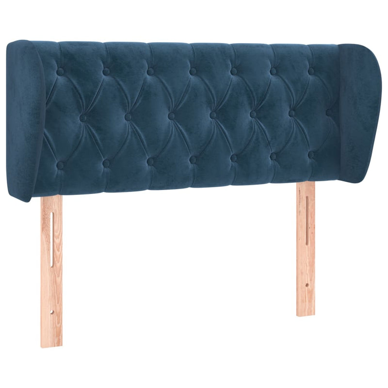 vidaXL sötétkék bársony fejtámla 103x23x78/88 cm