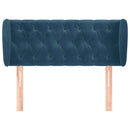 vidaXL sötétkék bársony fejtámla 103x23x78/88 cm