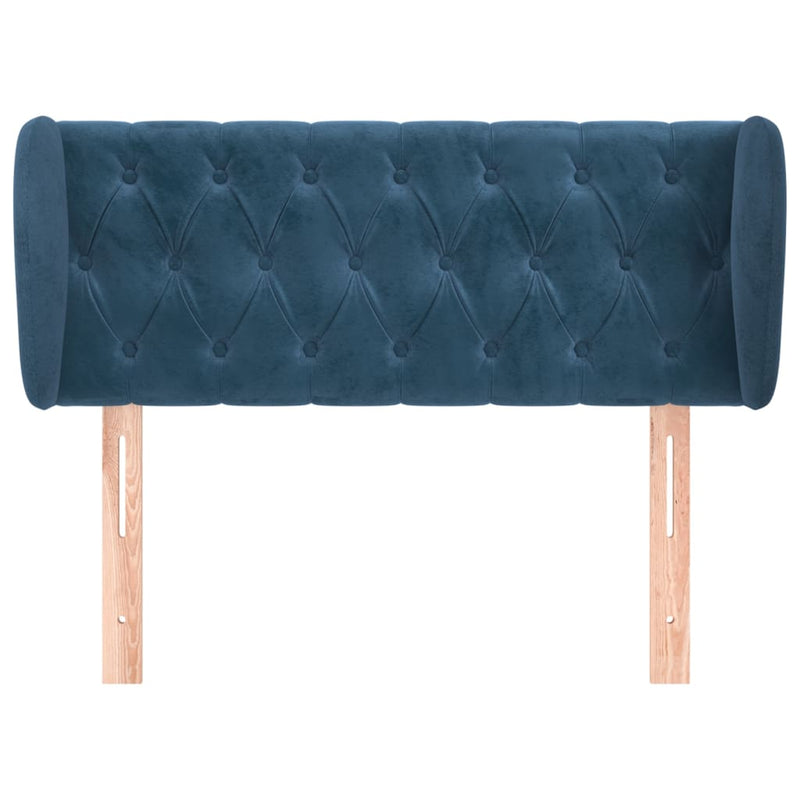 vidaXL sötétkék bársony fejtámla 103x23x78/88 cm