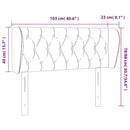 vidaXL sötétkék bársony fejtámla 103x23x78/88 cm