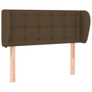vidaXL sötétbarna szövet fejtámla szárnyakkal 83x23x78/88 cm